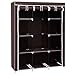 SONGMICS 51 Inch Portable Closet Organizer Wardrobe Storage Organizer with 10 Shelves, Quick and Easy to Assemble, Extra Space, Brown URYG93K