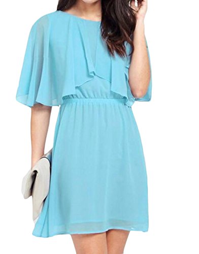 chiffon เดรสแขนสั้น length xqs