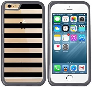 Black Striped iPhone 6 Bumper Case, iPhone 6S TPU Case Scratch-Resistant 5 Colors Clear Slim Fit Cover iPhone 6/6S (4.7inch) (black)