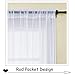 HOLKING Rod Pocket Sheer Curtains 63 inch for Bedroom Living Room Window Treatment Set White Curtains,2 Panels Each is 52 inches Wide by 63 inches Long
