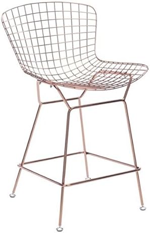 Maklaine 36" Bar Stool in Rose Gold (Set of 2)