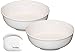 Cameo Brand Ceramic Pho Soup Bowls and Refrigerator Freezer Thermometer - 8.25 Inch 54 Ounce, Set of 2, White Ivory 