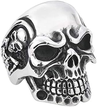 Men's Stainless Steel Rings Retro Vintage Men Ring Skulls Ring Silver Vintage Wedding Band