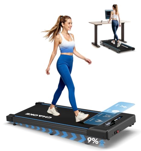 CHAOKE Walking Pad Laufband mit 9% Steigung, 10 km/h Schreibtischlaufband für Zuhause und Büro, 2,75 PS leiser Motor, Bis zu 150 kg Belastbarkeit, 12 HIIT-Progr