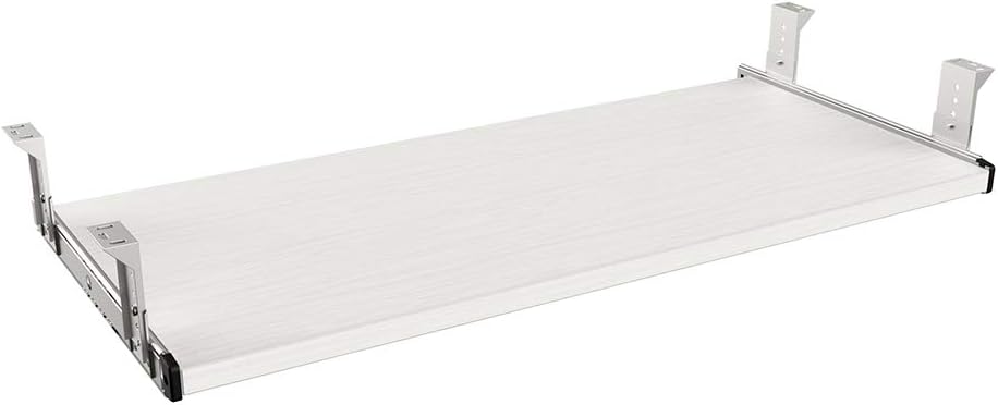 FRMSAET Furniture Accessories Office Product Suits Hardware 20/24/30 inches Keyboard Drawer Tray Wood Holder Under Desk Adjustable Height Platform. (30 inches, White): Furniture & Decor