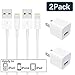 iPhone Charger MFi Certified 2-Pack Charging iPhone Cable and USB Wall Adapter Plug Block Compatible iPhone X/8/8 Plus/7/7 Plus/6/6S/6.