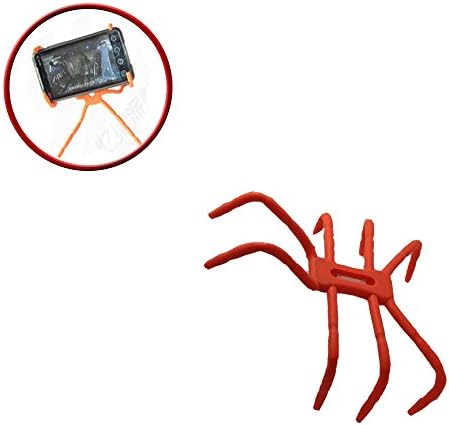 WHOMEC Universal Multi-function Spider Flexible Phone Car Holder Mount and Stand For Smartphones and Tablets (Orange)