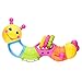 Coolecool Lovely Worm Rattle Toys Baby Toys 6 to 12 Months with Rotary Head, Holding Rings, Colorful Beads, Small Mirror and Twisting Game (Multicolored)