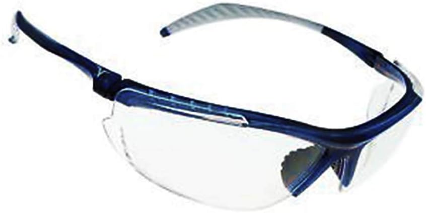 Safety Glasses, Clear Lens, Translucent Blue Frame, Pack of 1 (New Version)
