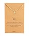 Geerier Women 14k Gold Plated Double Circles Pendant Necklace