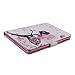 IKASEFU(TM) PU Leather Folio Case Protective Book Style Flip Cover Bling Case with Stand and Rhinestone Compatible with iPad Mini with Retina Display/iPad Mini 2(2013 Release) (Butterfly Fairy)