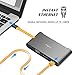 USB C HUB - 7-in-1 Type C Hub Adapter Docking Station w/Ethernet Port, 4K USB C to HDMI, VGA, 3 USB 3.0 Ports, 100W USB-C PD Fast Charge Portable for MacBook Pro, Switch & Meeting, Presentation, Game