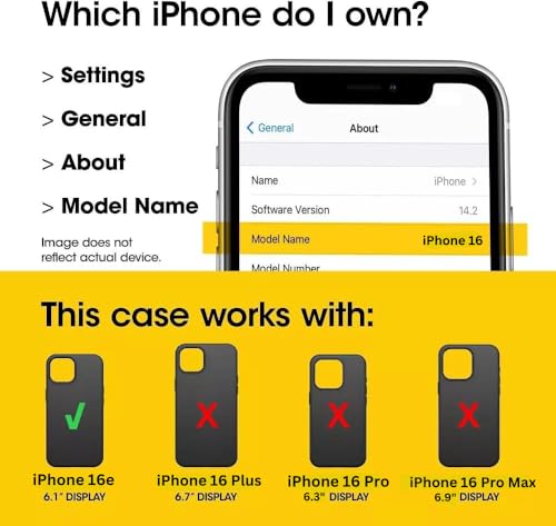 OtterBox iPhone 16e (Only) - Defender Series Case - Black - Screenless - Rugged & Durable - with Port Protection - Holster Clip Includes - Microbial Defense Protection