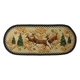 River's Edge Products Deer Braided Runner Rug, 48
