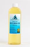 Rice Bran Oil Organic Unrefined by H&B OILS CENTER Raw Virgin Cold Pressed Premium Quality Natural Pure 16 oz
