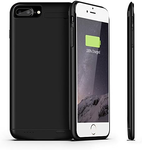 iPhone 8 Plus/7 Plus/6s Plus/6 Plus Battery Case,Kattiettery Ultra Slim Portable Charger iPhone 8 Plus/7 Plus/6s Plus/6 Plus Charging Case 4800mAh Extended Battery Pack Power Cases Juice Bank Cover