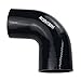 Ronteix Universal 4-Ply High Performance ID 3 Inch 90 Degree Elbow Coupler Silicone Hose (3''(76MM), BLACK)