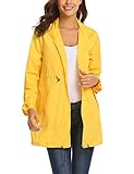 Mofavor Women's Lightweight Waterproof Raincoat with Hood Long Outdoor Hiking Rain Jacket