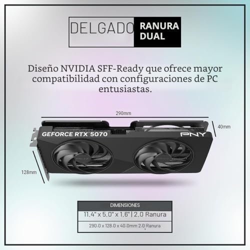 Tarjeta Gráfica GeForce RTX™ 5070 12GB Slim OC Dual Fan 2-Slot