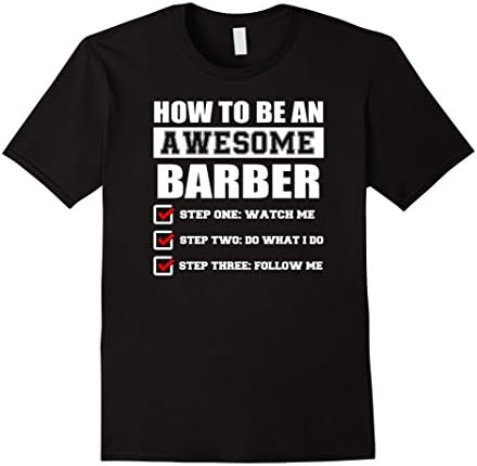 Mens Funny Gift Ideas For Awesome Barber T-shirt XL Black