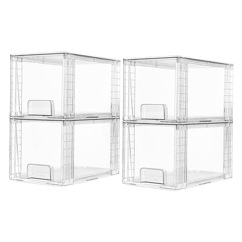 Vtopmart 4Pack Mittel Stapelbare Aufbewahrungsschubladen