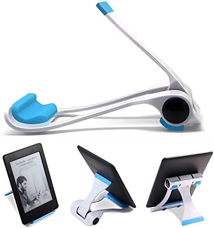 Effiet Universal Cell Phone Stand Holder, Kindle Tablet Mobile Phone Mount Adjustable Angle Portable Environment Plastic Desktop Cell Phone Cradles Bracket for Tablet iPhone iPad Samsung Galaxy