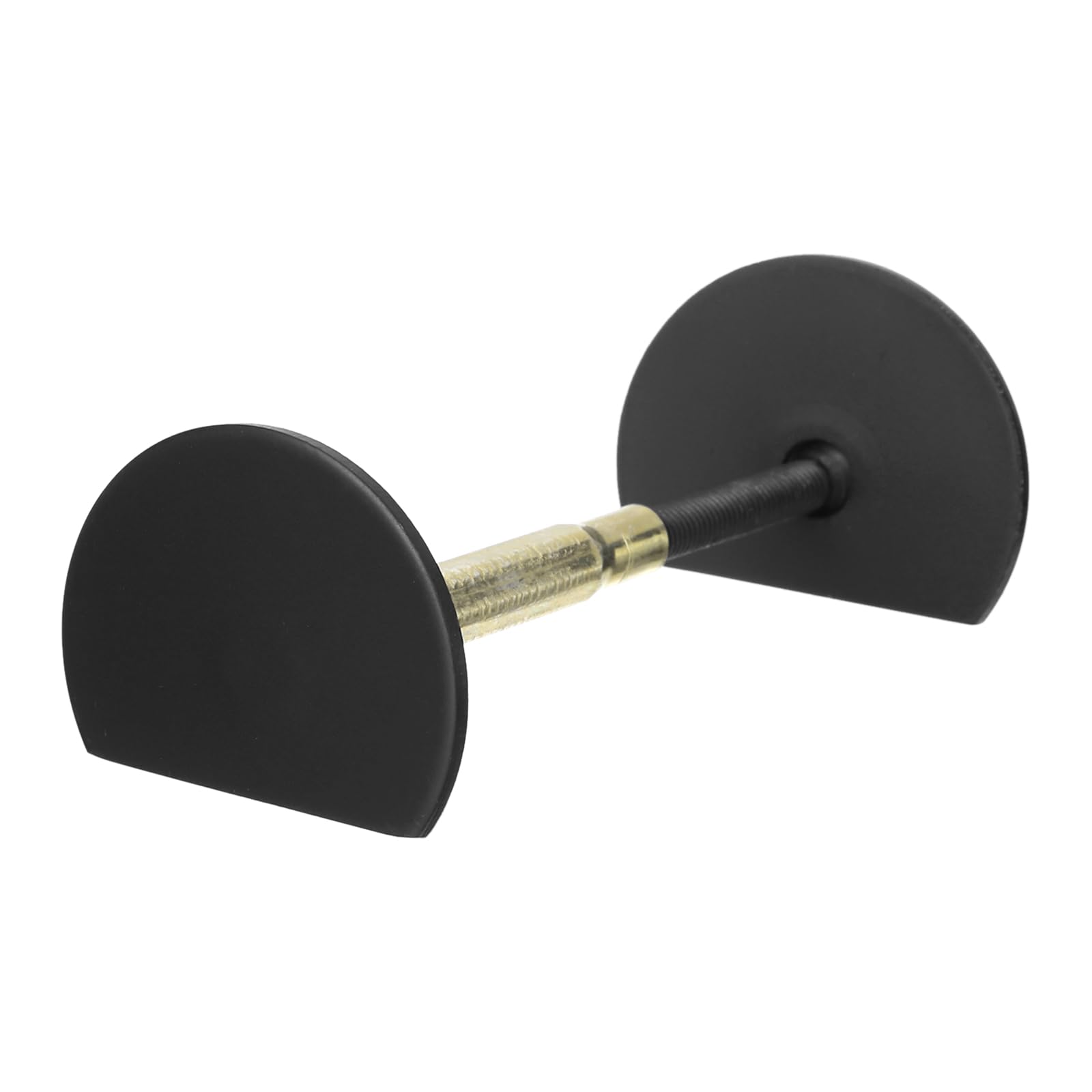 PATIKIL Door Hole Cover Plate, 1 5/8 Inches Zinc Alloy Semicircle Deadbolt Cover Plate Door Reinforcement Plate for Door Hole Filling (Black)