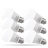 LOHAS LED A19 Bulb, 60-Watt Light Bulbs Equivalent, LED 9 Watt Soft White 3000K Lighting, LED Medium Screw Base (E26) Lights, 120 Volt, LED Light Bulbs for Home light, 240 Degree Beam Angle (6 Pack)