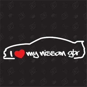I Love My Nissan Gtr Typ 356 Sticker Bj 07 11 Amazon De Auto