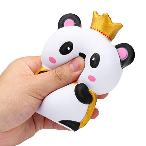 Mikilon Super Slow Rising Squishies. Jumbo Panda. Large Soft Scented Cute Kawaii, Colorful Animal Stress Relief Toy for Kids and Adults. Amazing Squeeze Toys (Prince Panda)