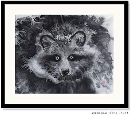 Amazon Co Jp 現水画家 Issey Honda 心眼 絵画 タヌキ 壁掛け モダン 額絵 水墨画 壁絵 事務所 内装用 応接 床の間 風水 金運 仕事運 たぬき ホーム キッチン