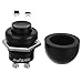 Jtron Momentary Push Button Switches Off-(ON) Waterproof Button Switches Reset Rubber Casing Push Button Switch Black for Car Boat (12~24V/10A)