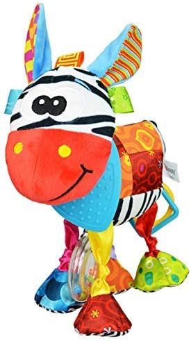 OASMU Baby Toys, Pram Toys, Colorful Donkey Infant Stroller Toys Washable Squeaker Car Toys, Kids Hanging Toy For Crib With Teethers