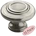 Amerock BP1586-2-G10 Inspirations 3-Ring Large Oversized 1-3/4 Inch Diameter Satin Nickel Round Cabinet Hardware Knob/Bi-fold Closet Door Knob - 10 Pack