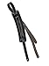 Walker & Williams C-19 Classic Black Vintage Style Rockabilly Guitar Strap Premium Signature Soft Grain Leather Extra Long For Acoustic, Electric, And Bass Guitars