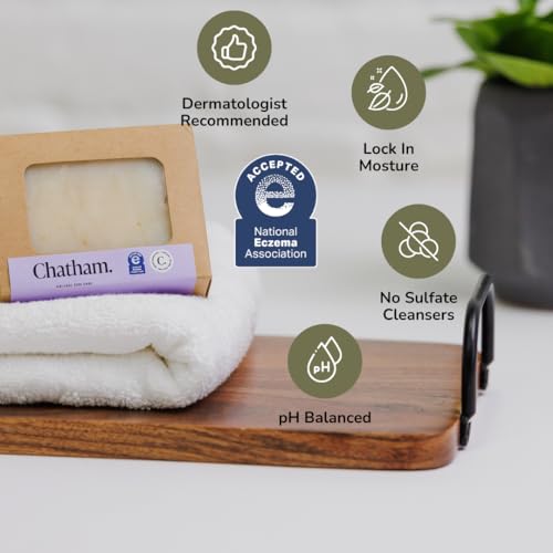 Chatham Natural Skin Care Eczema Relief Oatmeal Soap, oatmeal bath, treatment for eczema rosacea, psoriasis