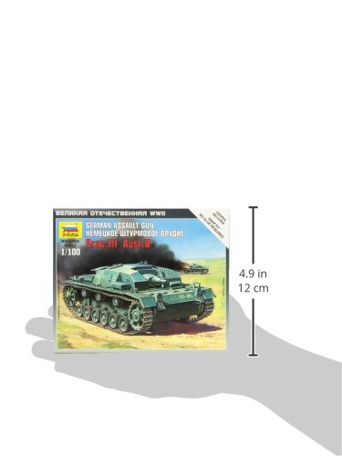 Zvezda Models Sturmgeschutz III Ausf.B Vehicle Building Kit, Scale 1/100