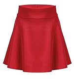 Free to Live Women's Basic Stretchy Flared Skater Skirt Made in USA