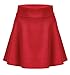 Free to Live Women's Basic Stretchy Flared Skater Skirt Made in USA
