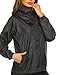 Zeagoo Women Waterproof Lightweight Rain Jacket Active Outdoor Hooded Raincoat Black XL