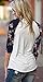 KufvWomens Prints Florals 3/4 Sleeve Crew Neck Top Tshirt