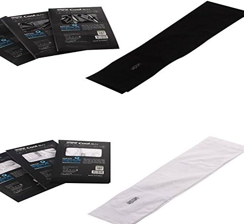 Sun Sleeves by Lasya | UV Arm Protective Sleeves Keep your skin Cool and Protected 2 pairs special pack with Finger Hole (Black and White)