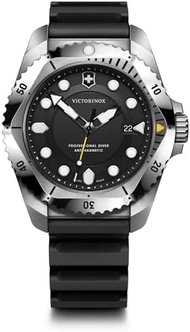 victorinox inox 自動巻　黒文字盤 Amazon.com: Victorinox I.N.O.X. Automatic Black Dial Black Rubber