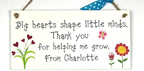 Lilylotties Personalised Handmade Plaque - Thank You Nursery, Teacher, Preschool, Childminder