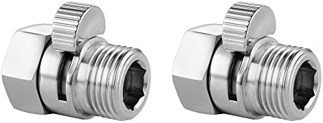 ZhenDe 2PCS G1/2" Shower Head Shut-Off Valve Full Solid Brass with Chrome