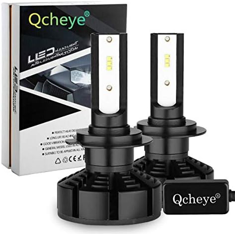 H7 LED Headlight Bulbs with PHILIPS Chips - 6000K 12000LM Super Bright Cool White Bulb High Beam Low Beam Fog Light Bulbs Conversion Kit 2pcs 2 Years Warranty