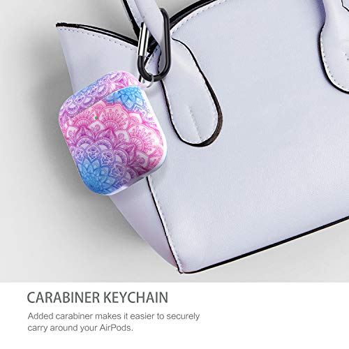 Cutebricase AirPods Case Silicone Protective Cover for Apple AirPods 2 & 1 with Keychain Compatible with Wireless Charging(Mandala)