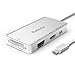 Belinda USB C Multiport Adapter, USB-C to HDMI DVI VGA Mini displayport 4K Adapter Converter with Aluminium Case for 2017 MacBook Pro