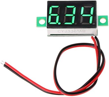 Besttse Digital Voltmeter DC 2.50V - 32.0V LED Volt Meter Voltage Gauge 2-Wires 0.36"