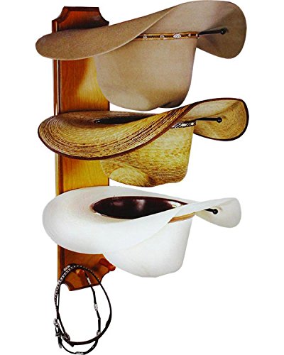 BB Ranch Unisex Ranch&Reg; Rolled Oak 3 Tiered Cowboy Hat Rack Light Brown One Size
